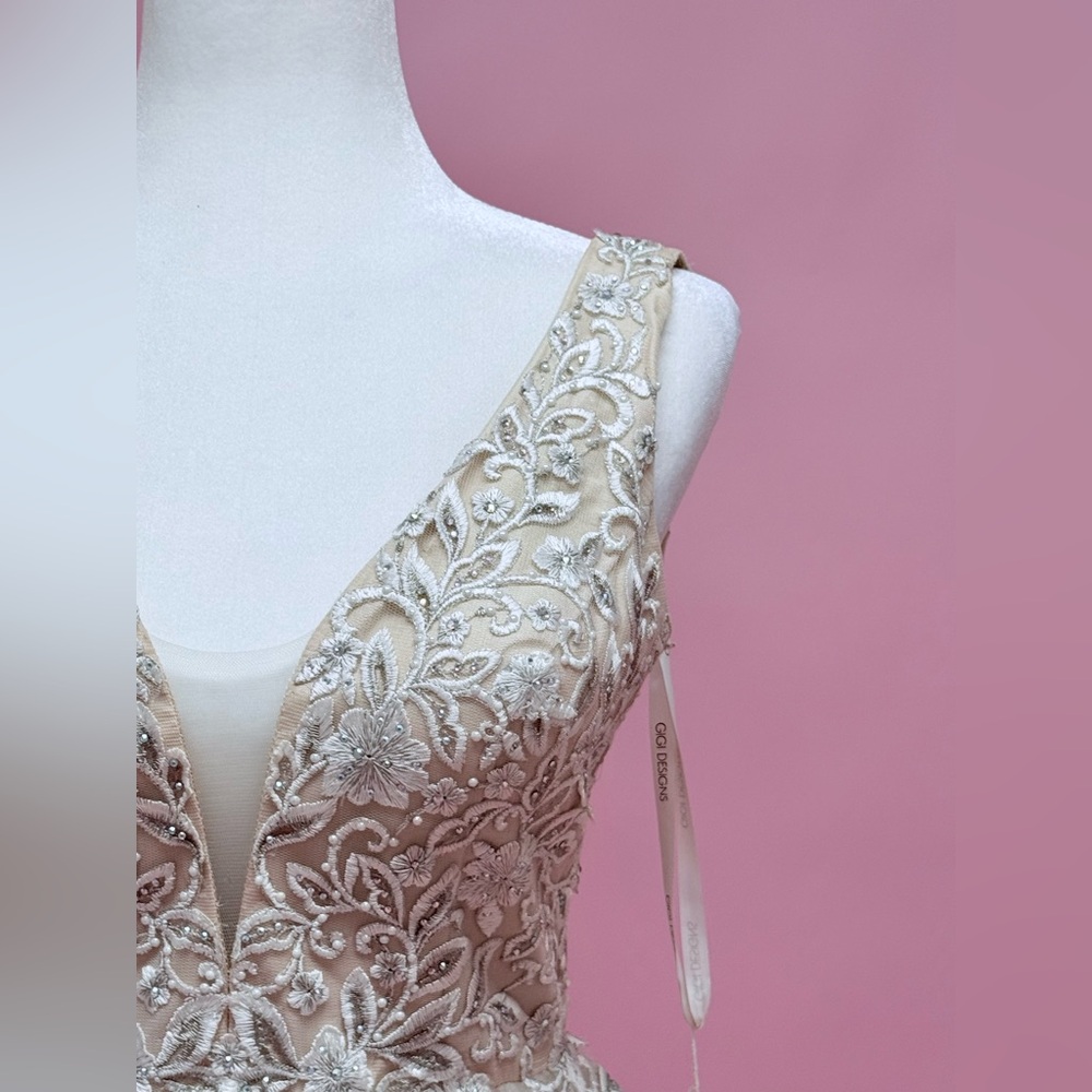 Gigi Designs Ivory/Nude Colored Gown - Picture 2 of 8